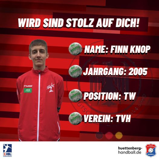 Finn Knop beim DHB-Sichtungscamp