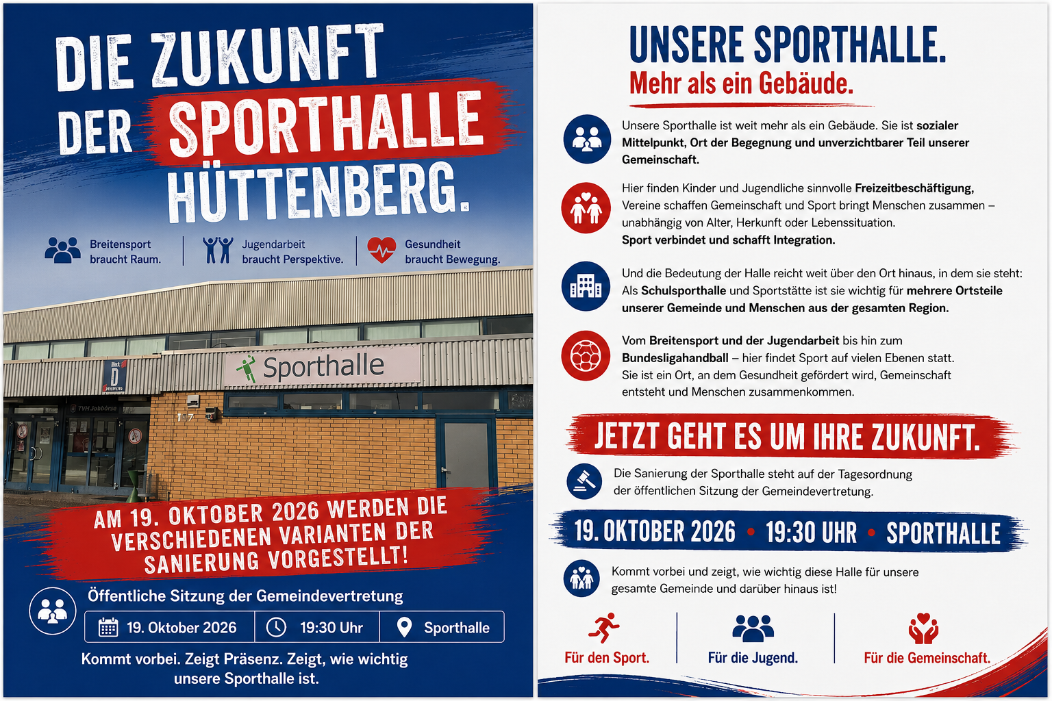 Für die Zukunft der Sporthalle Hüttenberg